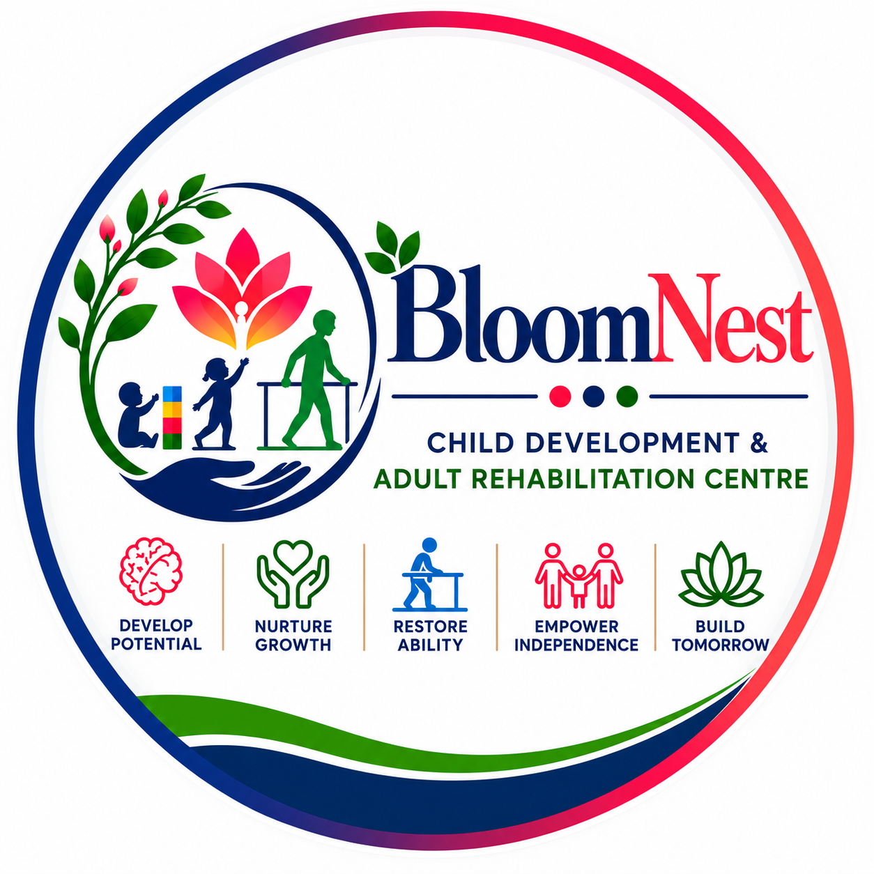 BloomNest Child Development and Adult Rehabilitation Center logo
